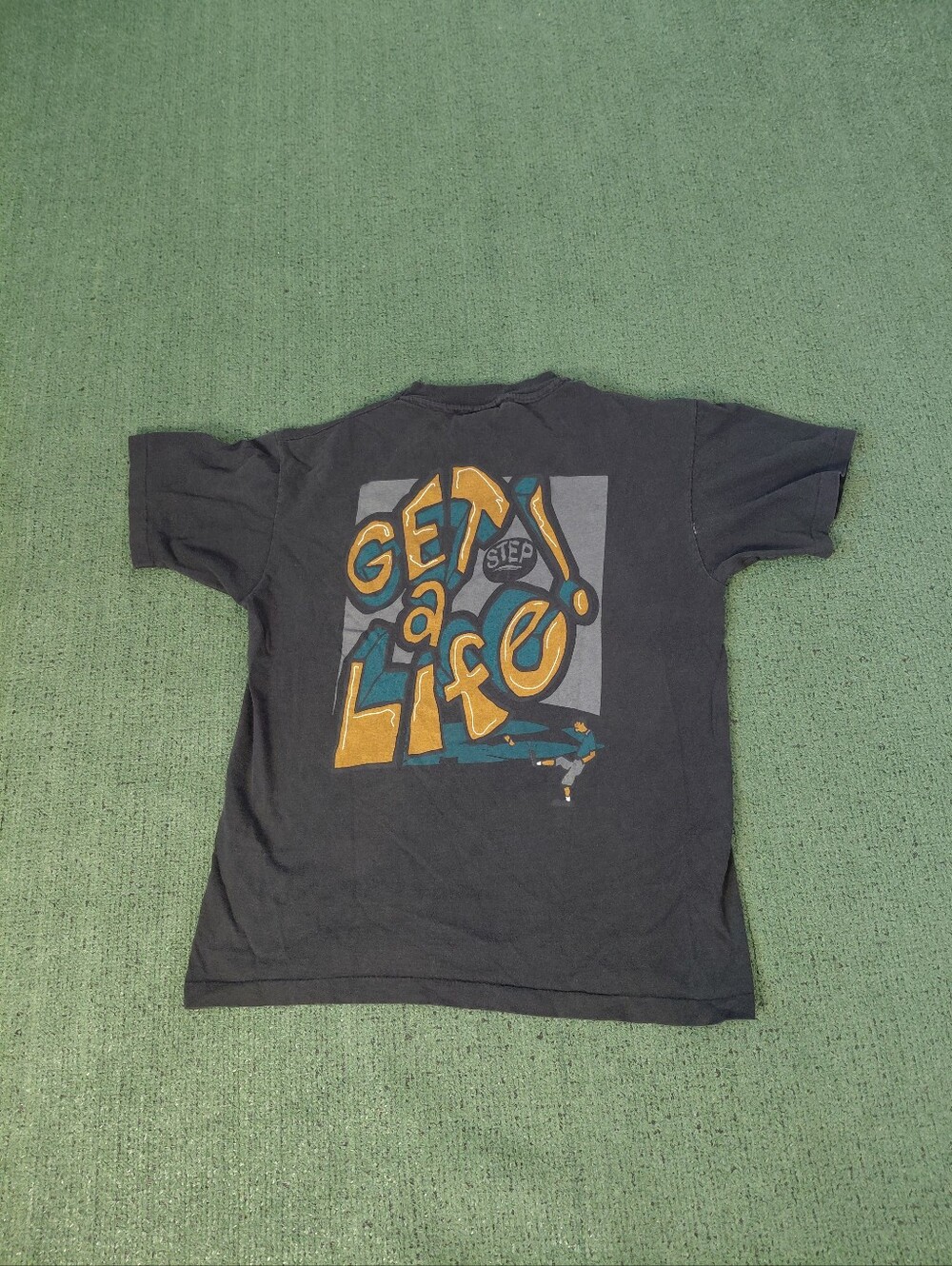 VINTAGE 1988 Womens Apparatus Step Aside Get A Life DARE 80's Promo Black T Shir